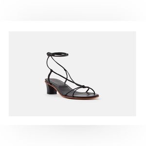 Martiniano black spaghetti sandal